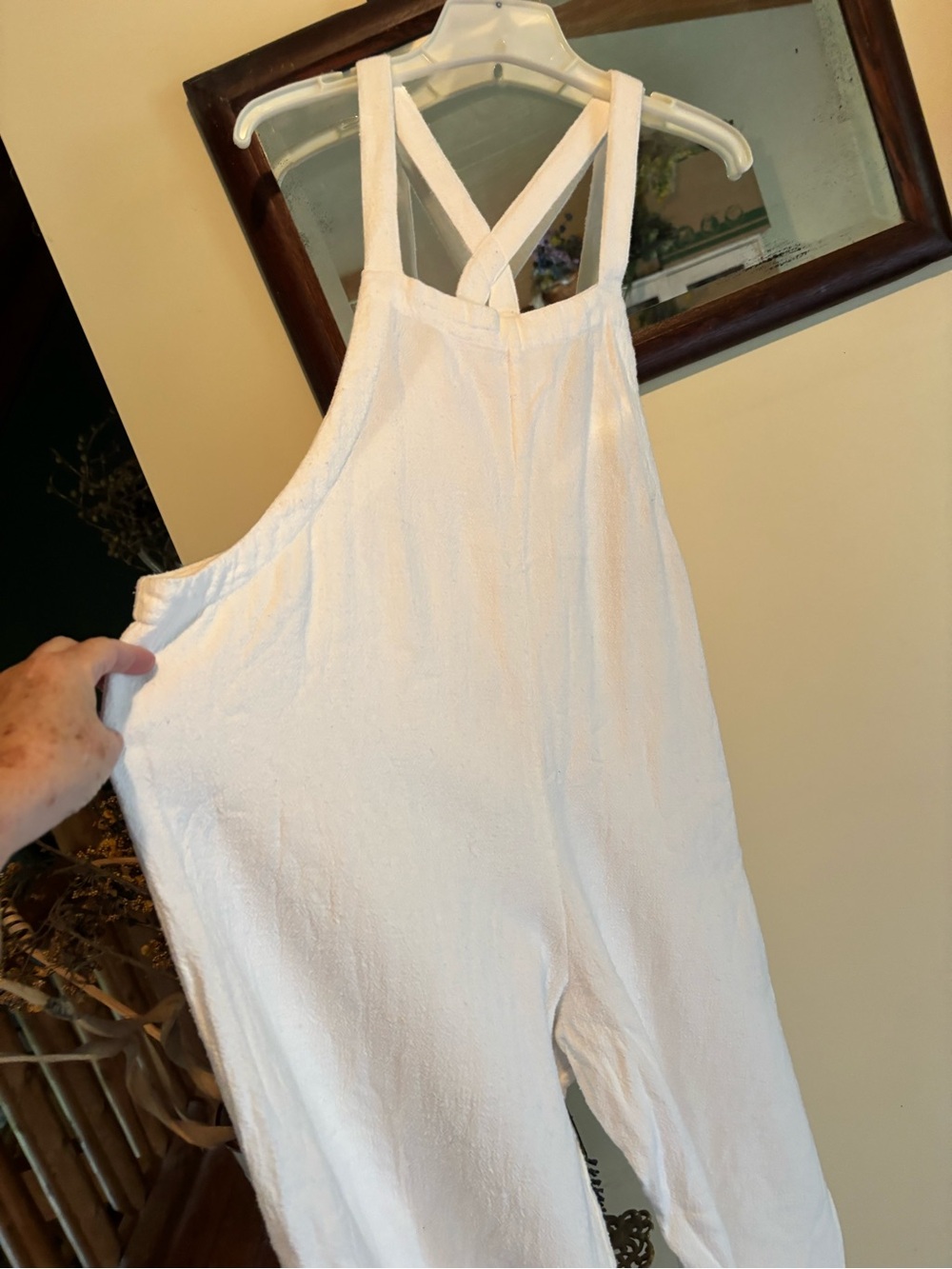 MIKOH Sayama Criss Cross Back Jumpsuit in Bone Revolve Brand Sz LARGE Angelcore - Picture 3 of 13